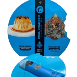 Dual Chamber THC Vape Pen 0.5+0.5ml Mexican Flan & Cheetah Piss